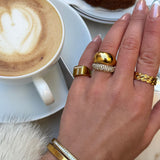 Sun Kiss Eternity Ring 18K Gold Plated 3 mm