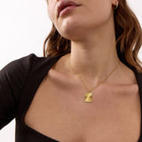 Sun Kiss Necklace 18K Gold Plated Square Large