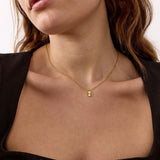 Sun Kiss Necklace 18K Gold Plated Square Mini