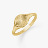 Sun Kiss Round Ring 18K Gold Plated