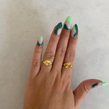 Sun Kiss Round Ring 18K Gold Plated