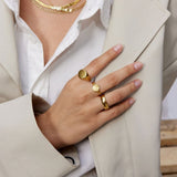 Sun Kiss Round Ring 18K Gold Plated