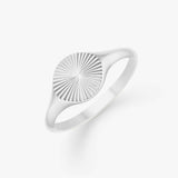 Sun Kiss Round Ring 925 Silver