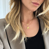 Sun Kiss Round Necklace 18K Gold Plated