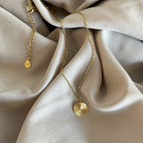 Sun Kiss Round Necklace 18K Gold Plated