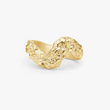 Scoria Wave Ring — Large 18K Gold Plated