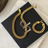 Panzer Facet Necklace, 18K Gold Plated, 10 mm