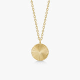 Sun Kiss Round Necklace 18K Gold Plated