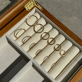 Classic Crystal Creole Hoops 18K Gold Plated 25 mm