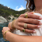 Twist Dome Ring 18K Gold Plated