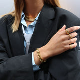 Classic Twist Dome Ring 18K Gold Plated