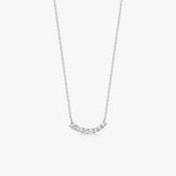 Floating Row Crystal Necklace 925 Silver