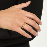Figaro Ring, 18K Gold Plated, 5 mm