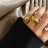 Scoria Band Ring 18K Gold Plated · 2 mm