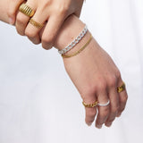 Figaro Bracelet 18K Gold Plated 3 mm