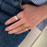 Classic Twist Dome Ring 18K Gold Plated