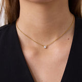 Floating Crystal Jewelry Set 18K Gold Plated