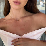 Floating Crystal Necklace 18K Gold Plated