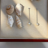 Crystal Pearl Drop Earrings, 925 Silver