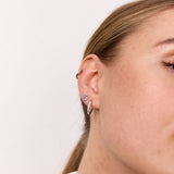 Classic Letter Stud Earrings 925 Silver Mini