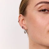 Classic Letter Stud Earrings 925 Silver Mini