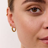 Classic Letter Stud Earrings — Mini 18K Gold Plated
