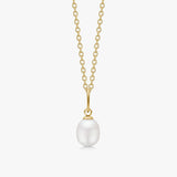 Classic Pearl Pendant, 18K Gold Plated, 7 mm