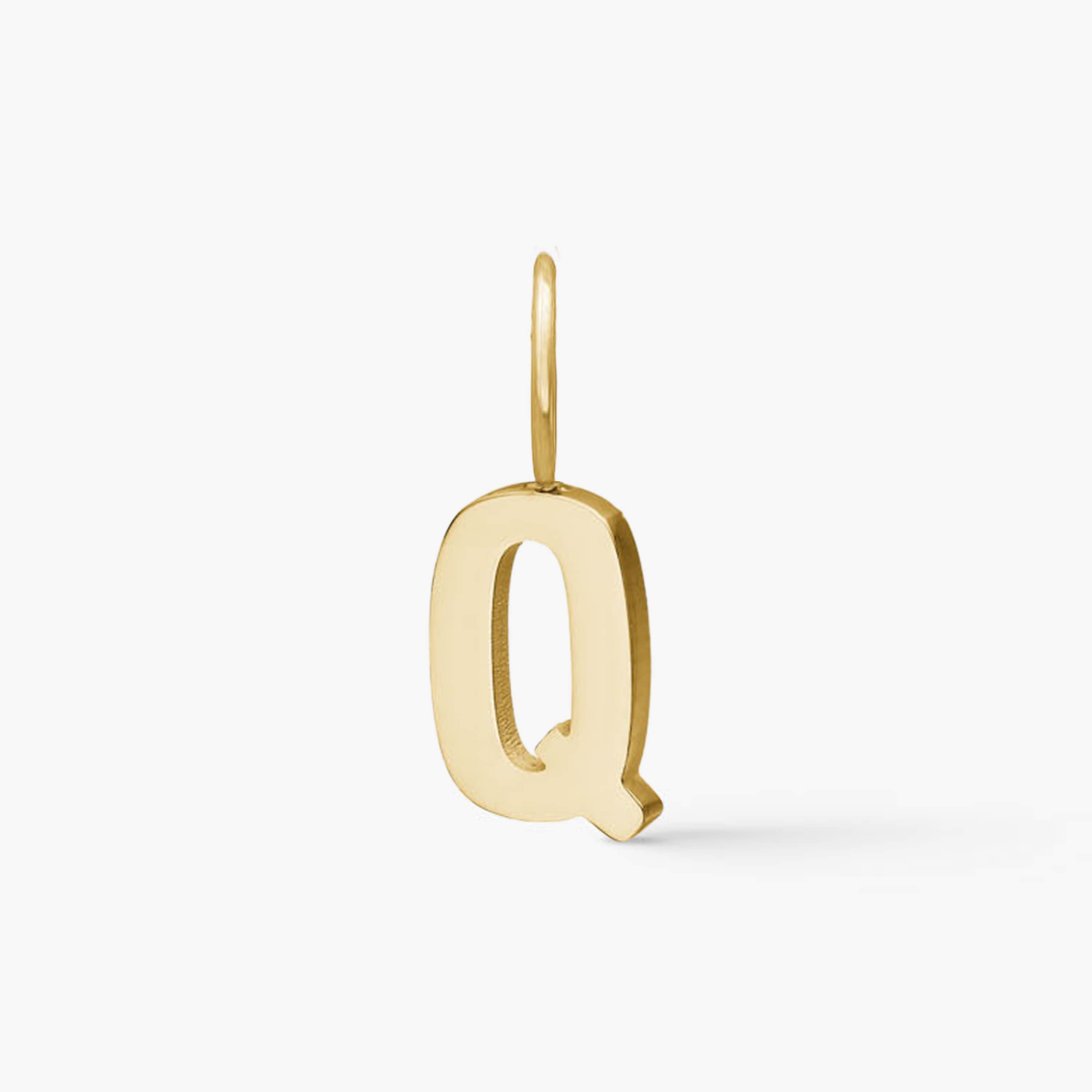 Classic Letter Pendant 18K Gold Plated